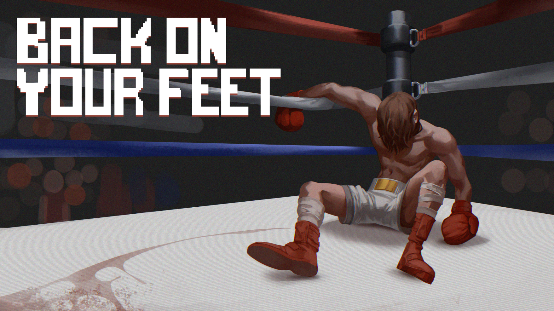 Back on Your Feet key art — a boxer on the mat with the game's logo